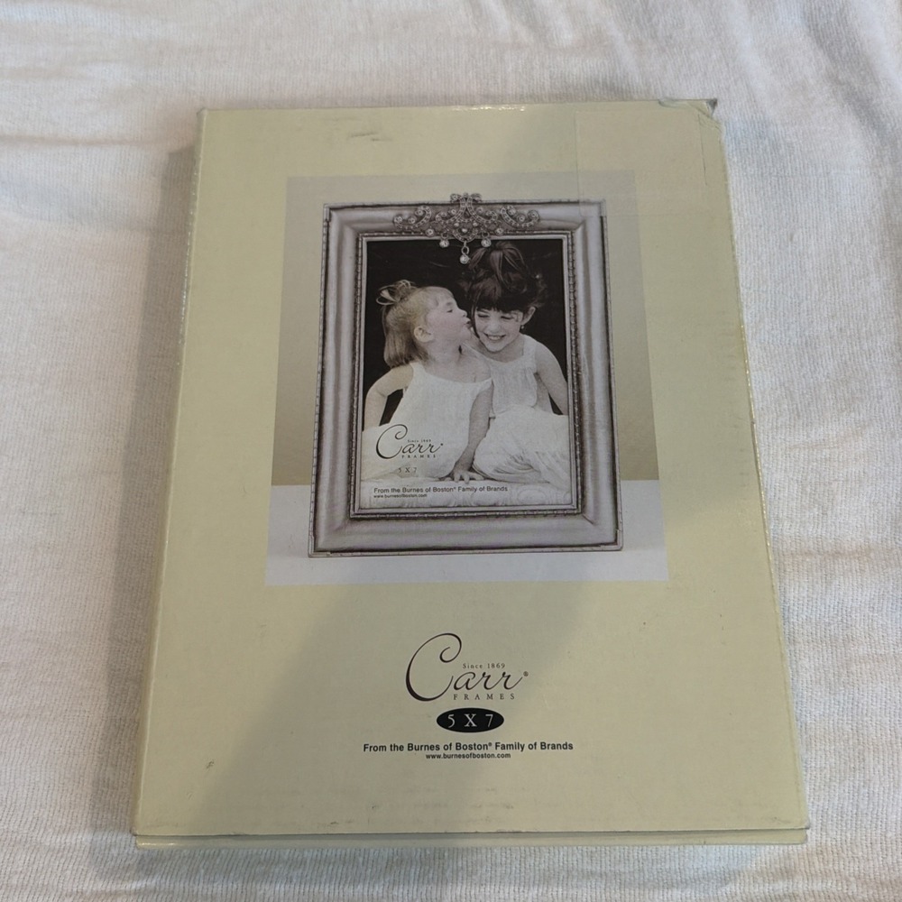 Vtg Burns Of Boston Carr 5x7 Chandelier Topper Frame NIB - Picture 6 of 7
